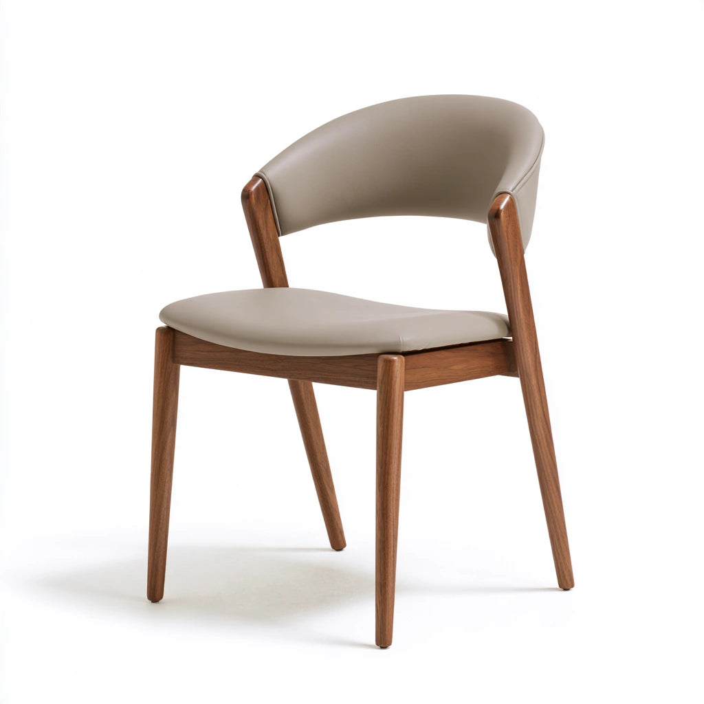 Chaise de salle à manger aux lignes épurées, coloris gris
