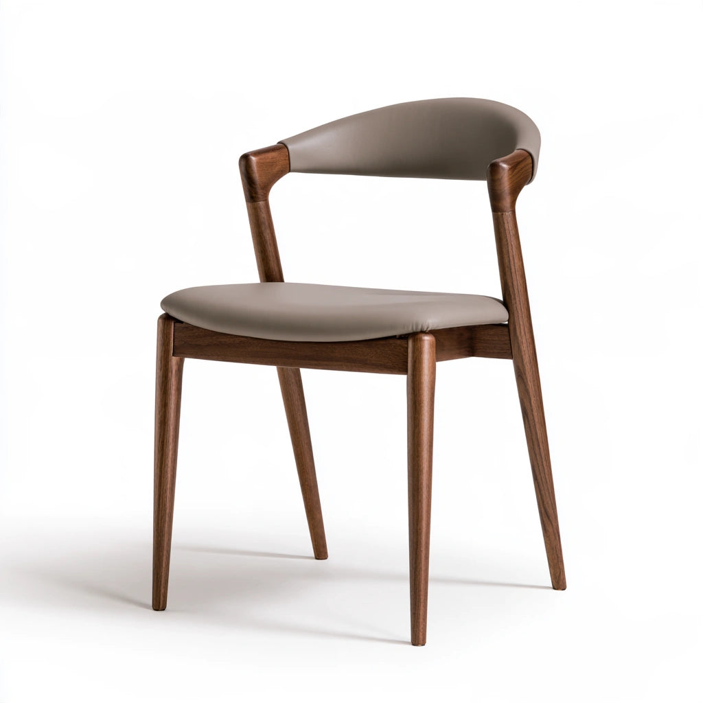 Chaise de salle à manger aux lignes épurées, coloris gris