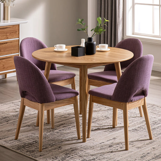 Table à manger en bois, coloris brun clair