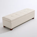Banc coffre rembourré aux lignes épurées, coloris gris