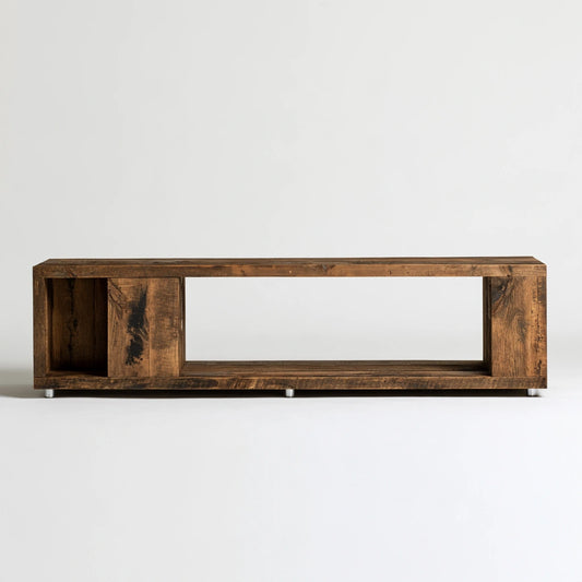 Étagère basse en bois en bois, coloris brun naturel